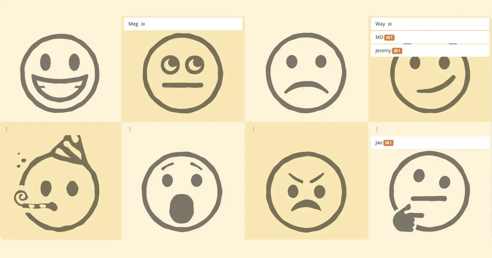 Mood Wall template in GroupMap